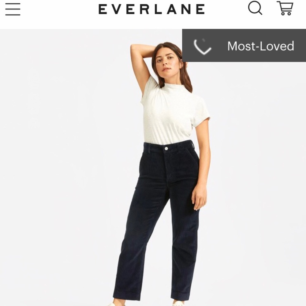 Everlane Corduroy Straight Crop. Only worn twice!